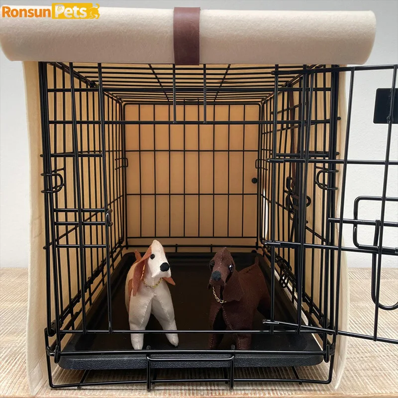 Cubierta fieltro cálida para jaula de perro grande resistente viento - imagen 3