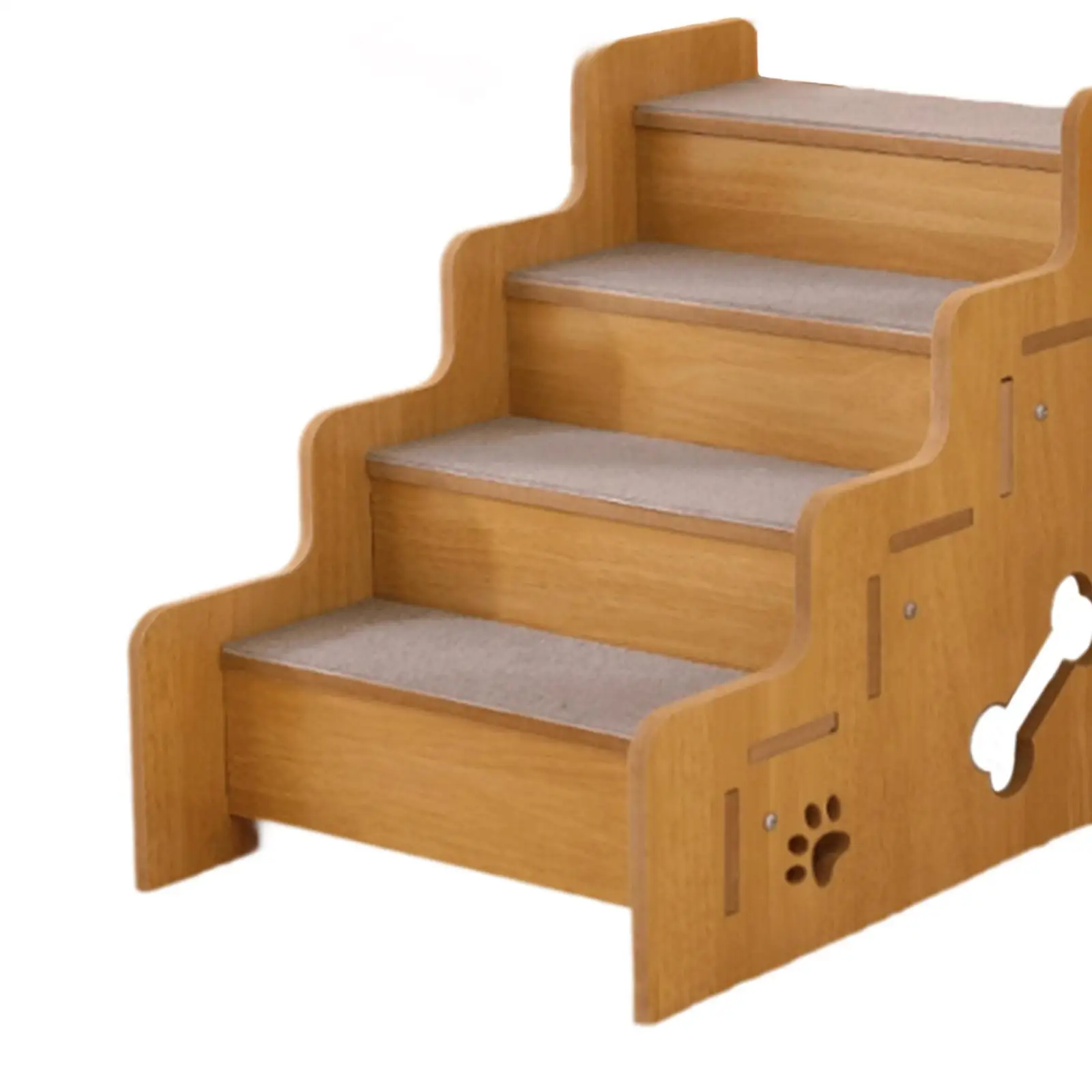 Dog Stair Stable Lightweight Portable Wooden Pet Stair for Cars Couch Bed