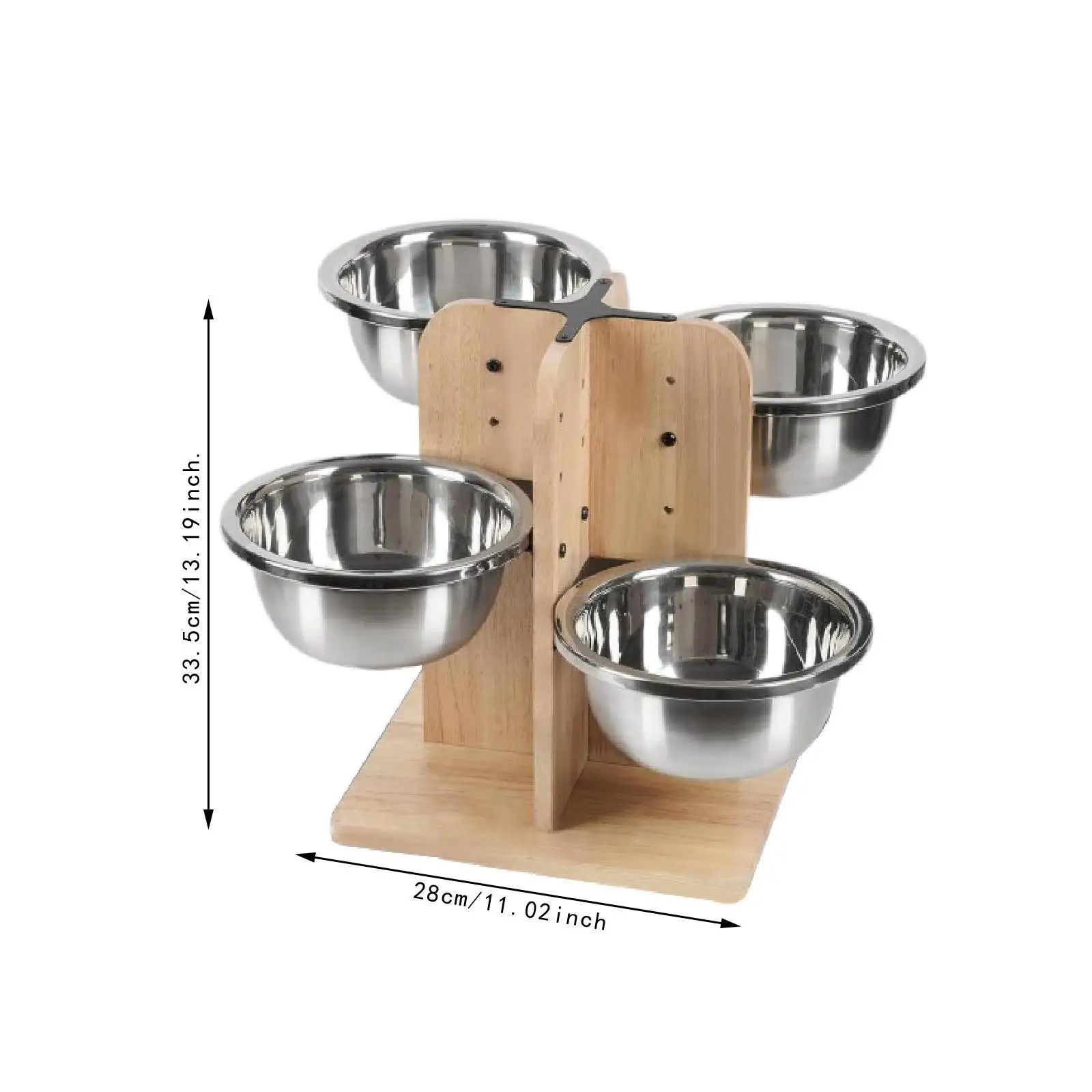 Raised Pet Dog Bowls Wooden Stand Pet Food Feeder for Small Medium Large Dog Raised Pet Dog Bowls Wooden Stand Pet Food Feeder for Small Medium Large Dog