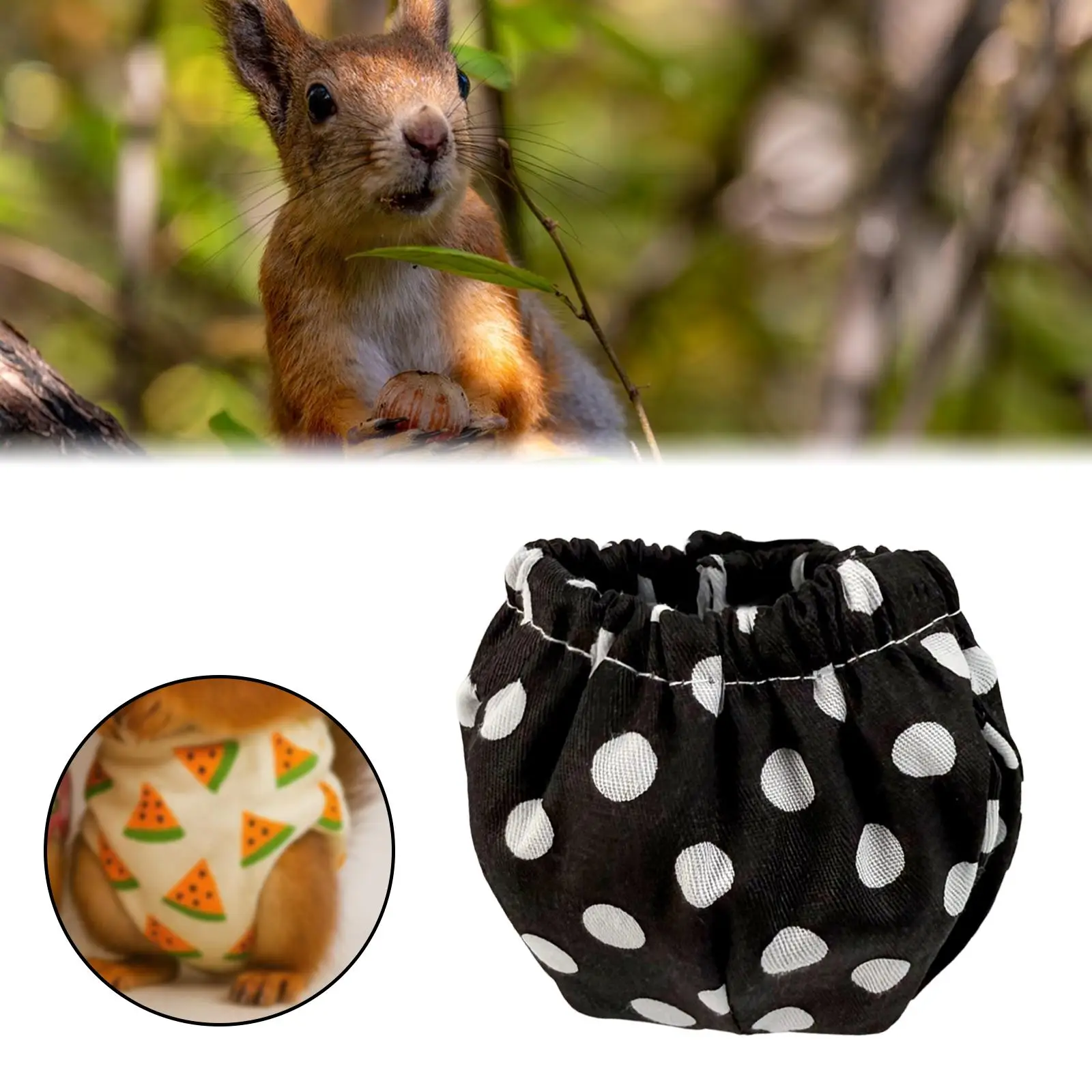 Squirrel Diaper Soft Adjustable Sugar Glider Diaper for Squirrel Small Pet