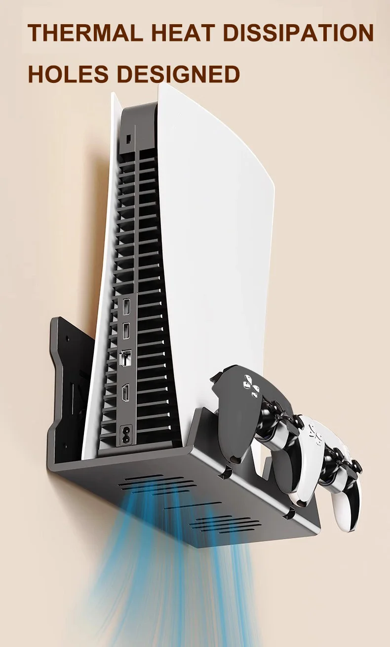 Detalle del soporte con accesorios
