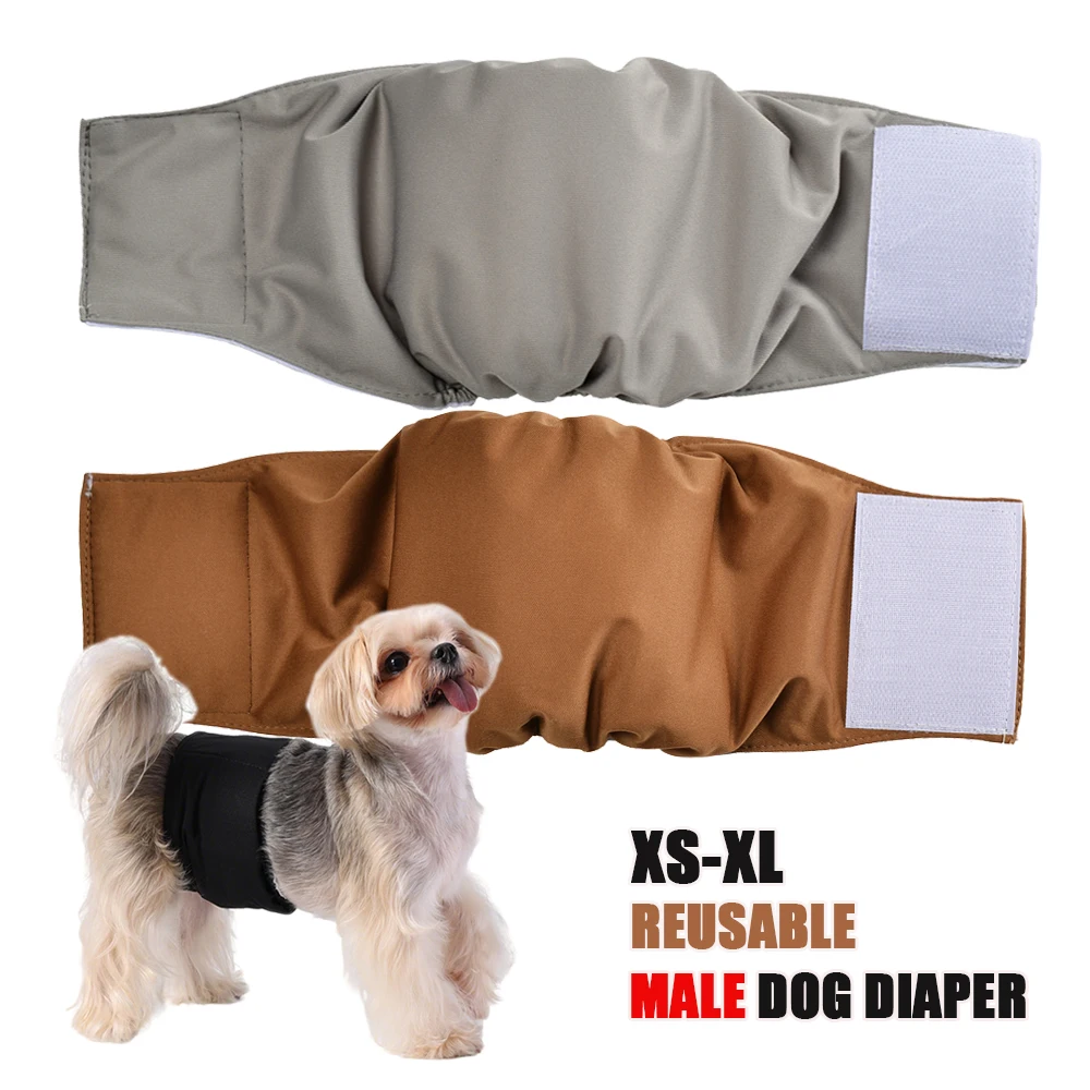 Pañal de tela lavable para perros, pantalones sanitarios reutilizables para mascotas, pañal muy absorbente a prueba de fugas, envoltura de banda para el vientre para perros pequeños y medianos