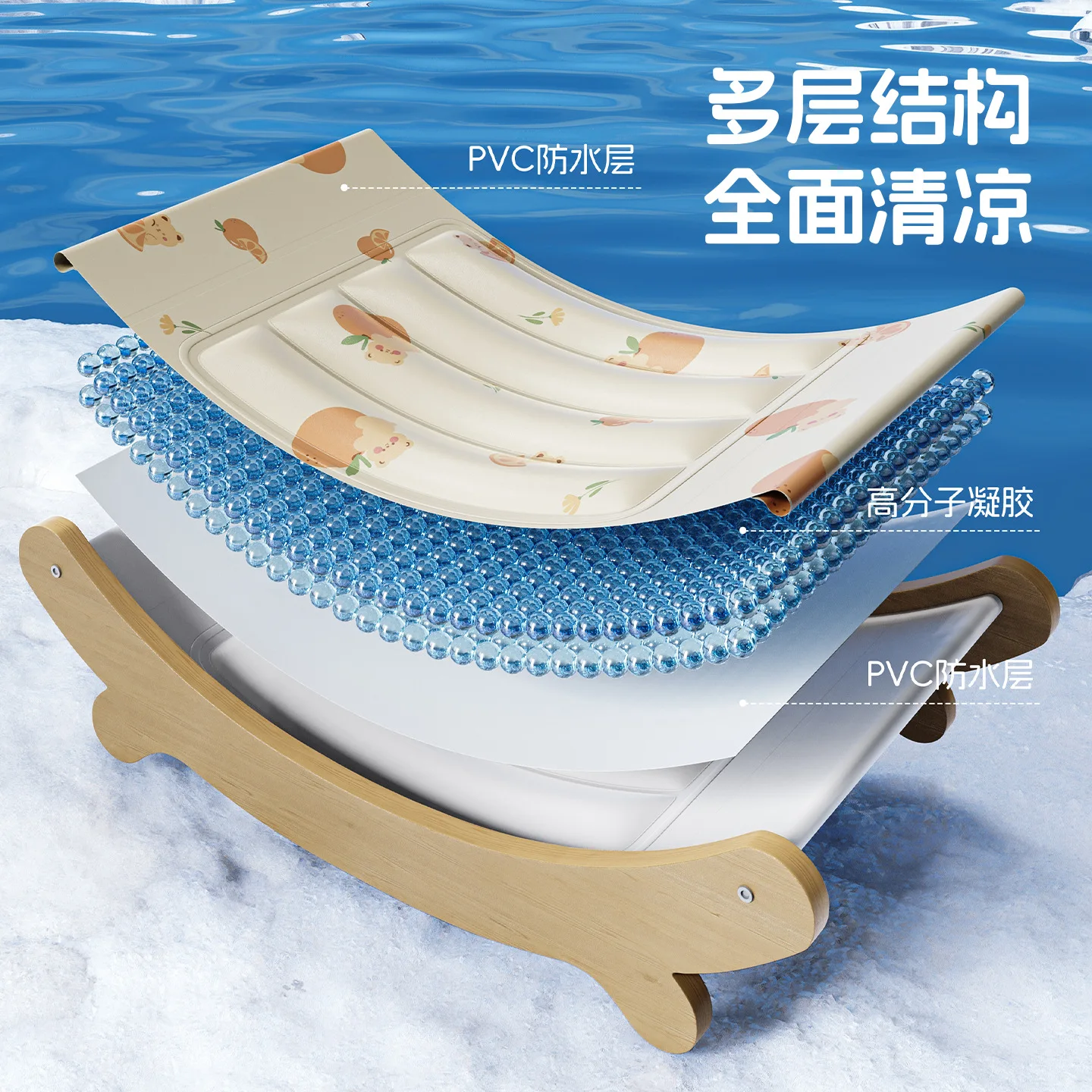 Cojín de hielo para mascotas, nido de hielo reclinable para gatos, nido para perros, cama para gatos de verano, perrera para perros, nido fresco de verano para mascotas - imagen 4