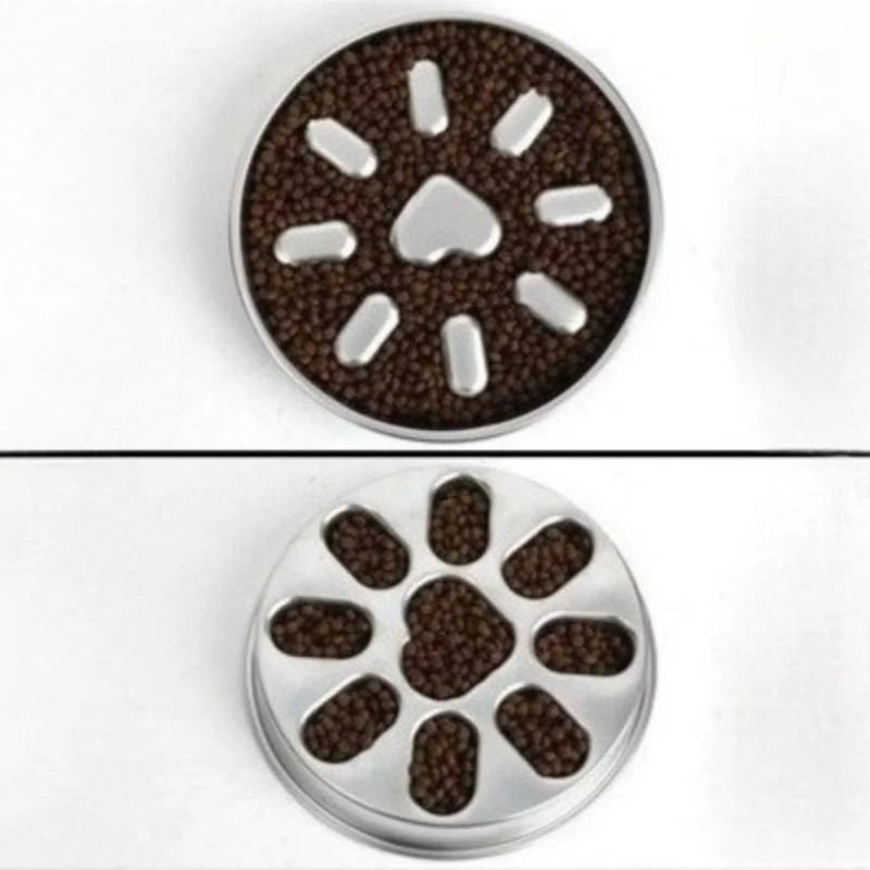 Cuenco de alimentación lenta de acero inoxidable para gatos, cuenco de comida lenta para mascotas, cuencos para perros y gatos, uso de doble cara, cuencos para comer lento para mascotas pequeñas y medianas - imagen 4