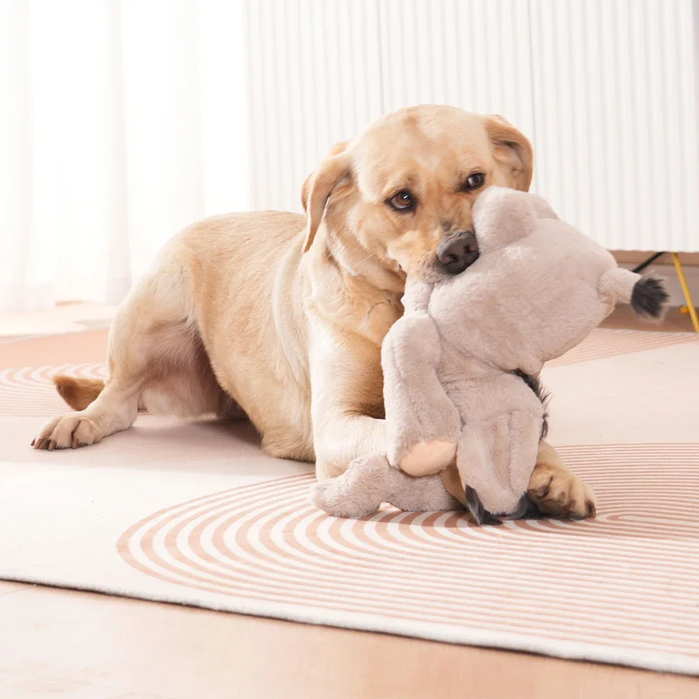 Animal relleno con latido del corazón para perros, ayuda calmante, juguete cómodo comportamental, ayuda para dormir, juguete para abrazar cachorros - imagen 5