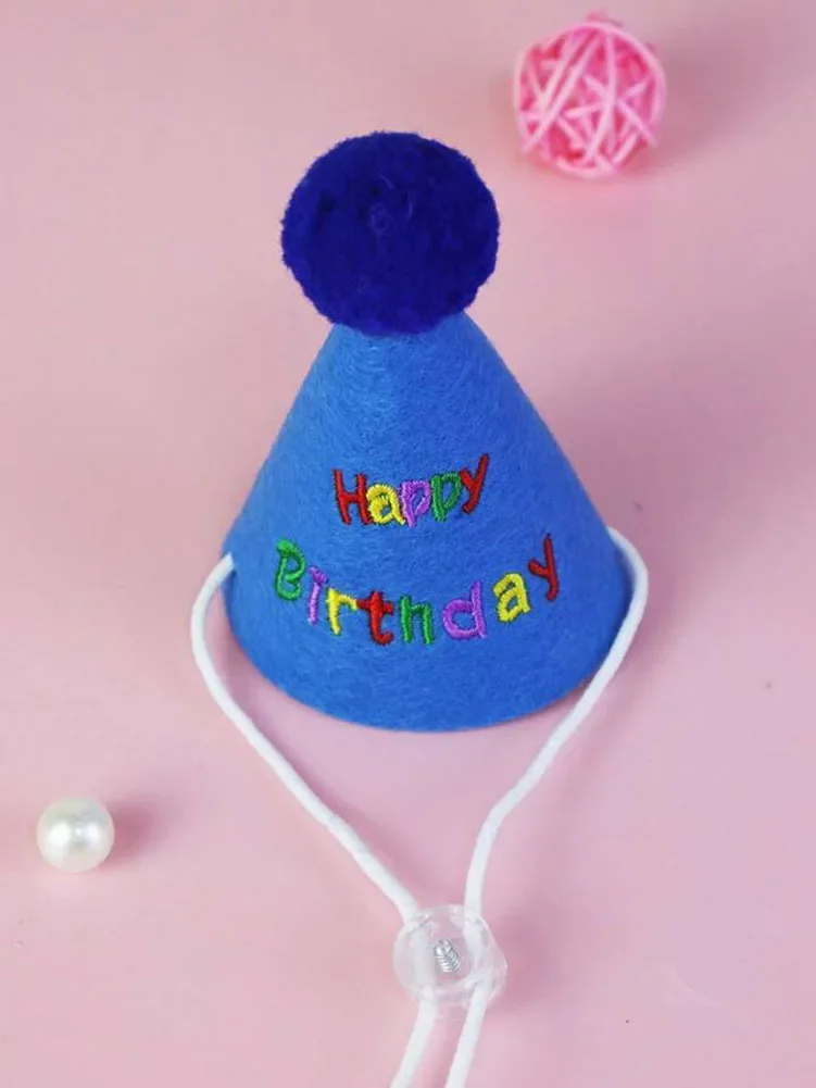 Babero de cumpleaños para perros y gatos, sombrero de fiesta, Mini pañuelo ajustable para perros y gatos, bufanda, traje de cumpleaños para mascotas, suministros para cachorros - imagen 5