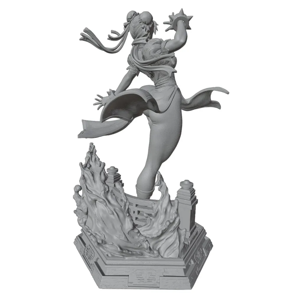 Figura de anime 1/24 para decoracion - estatua gris impresa 3D - imagen 3