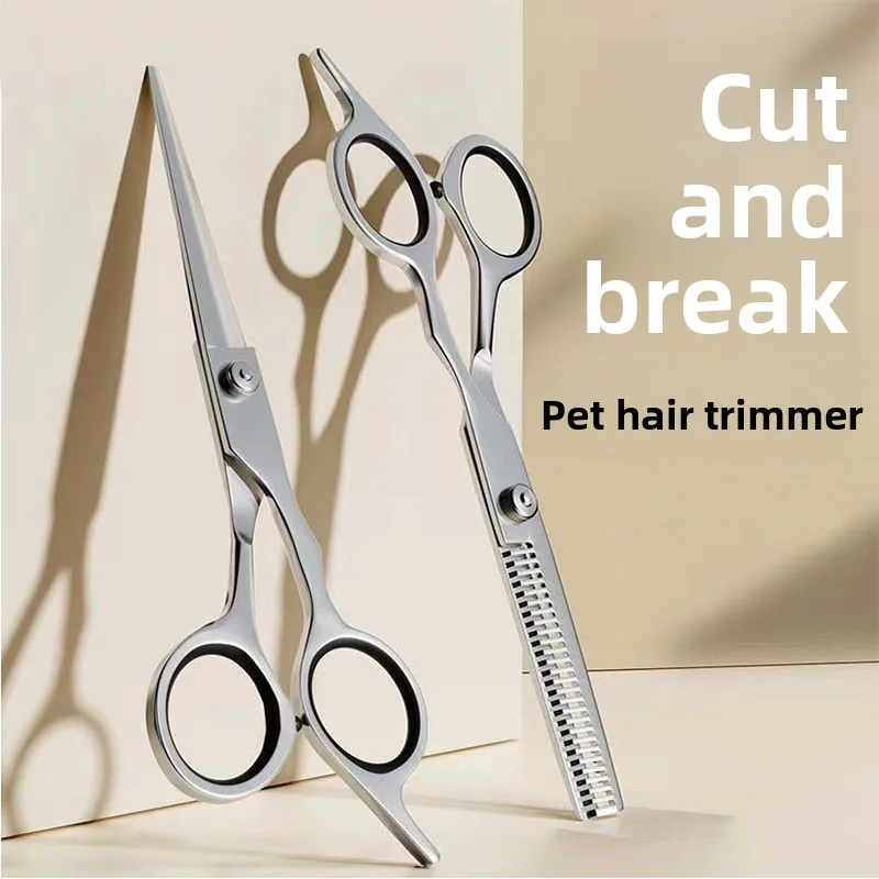 Tijeras para recortar el pelo de mascotas, tijeras rectas y curvas, recortadora profesional, productos de limpieza para mascotas, accesorios, tijeras - imagen 3
