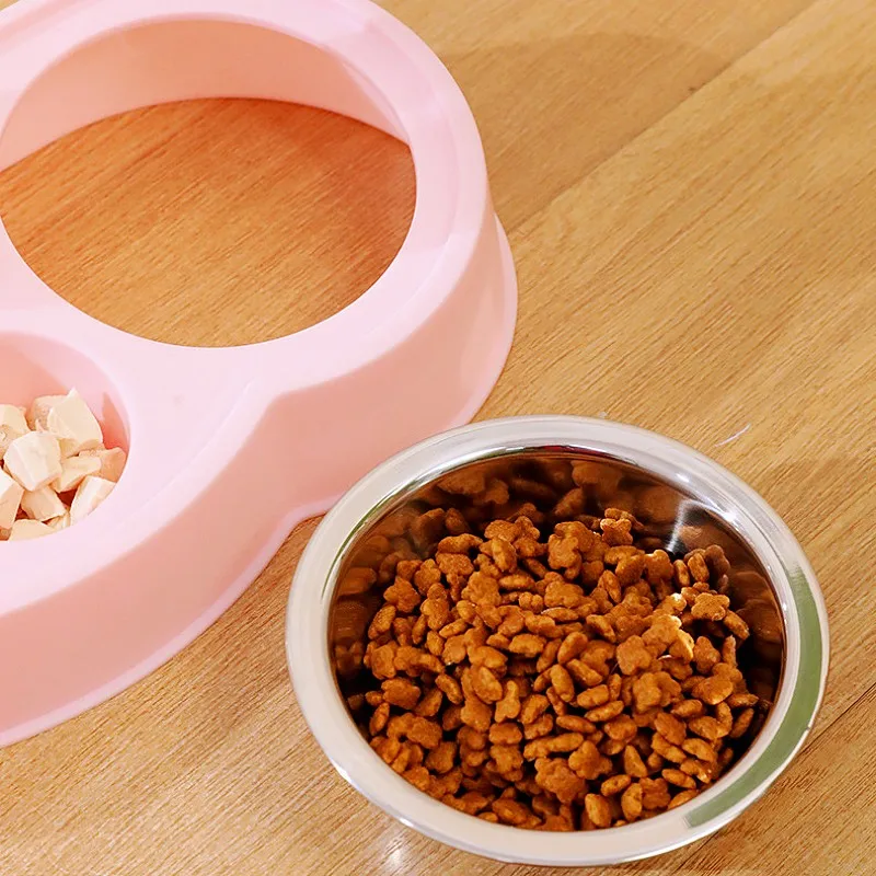 Cuenco para perros de acero inoxidable, cuenco para comida para perros, cuencos dobles portátiles para alimentación de perros, cuencos para perros de 500ml, contenedor de comida, suministros para mascotas - imagen 5