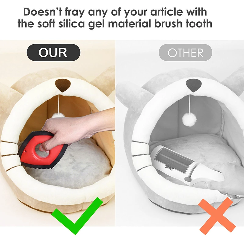 Cepillo para quitar pelo de mascotas, cepillo de silicona para quitar pelusas de perros y gatos, para sofá, Coche - imagen 4