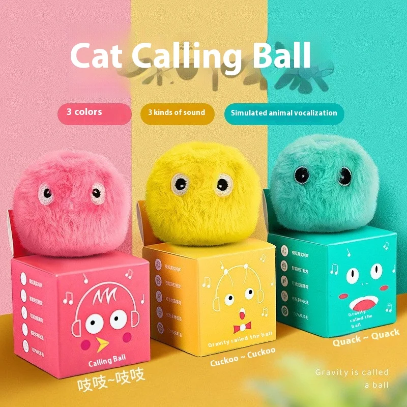 Pelota interactiva con catnip para gatos – Juguete automático sonoro