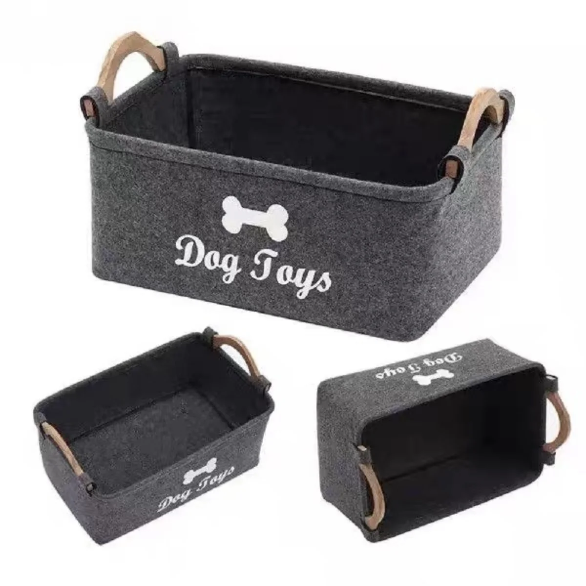 Caja de almacenamiento de juguetes para gatos y perros con varios estilos y tipos, hecha de fieltro y no se decolora. - imagen 4