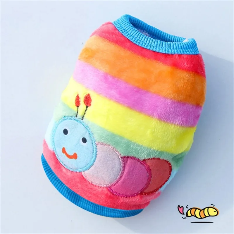 Ropa de lana de dibujos animados para gatos, abrigo cálido para otoño e invierno, chaqueta para perros, cachorros, gatos, suéter, ropa, productos de disfraces suaves para gatitos - imagen 5