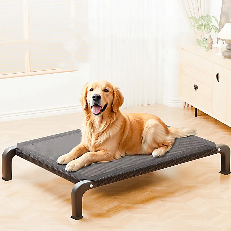 Cama para perros, camas antihidratantes para perros, camas para perros transpirables para interiores, marco de hierro, cama de Camping para perros, estera de perrera de viaje, productos para mascotas