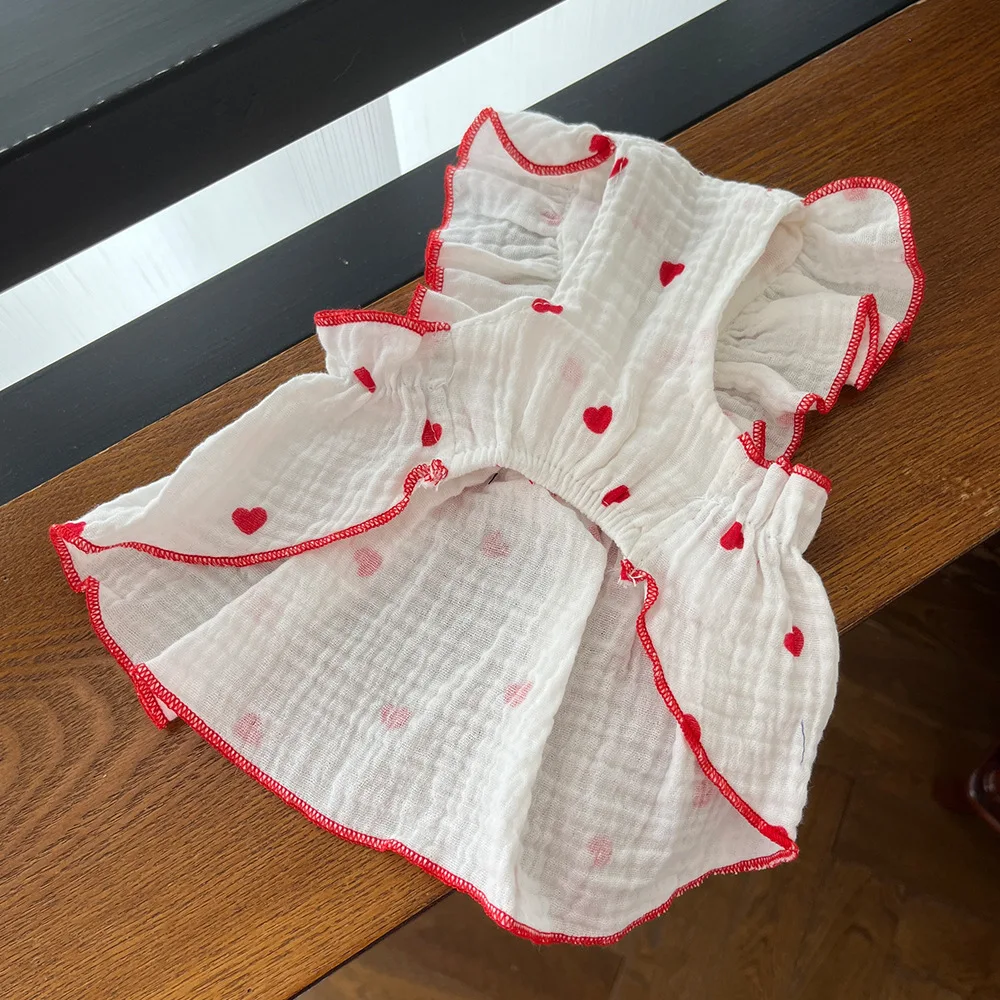 Vestido de verano con corazones para perros pequeños - imagen 5