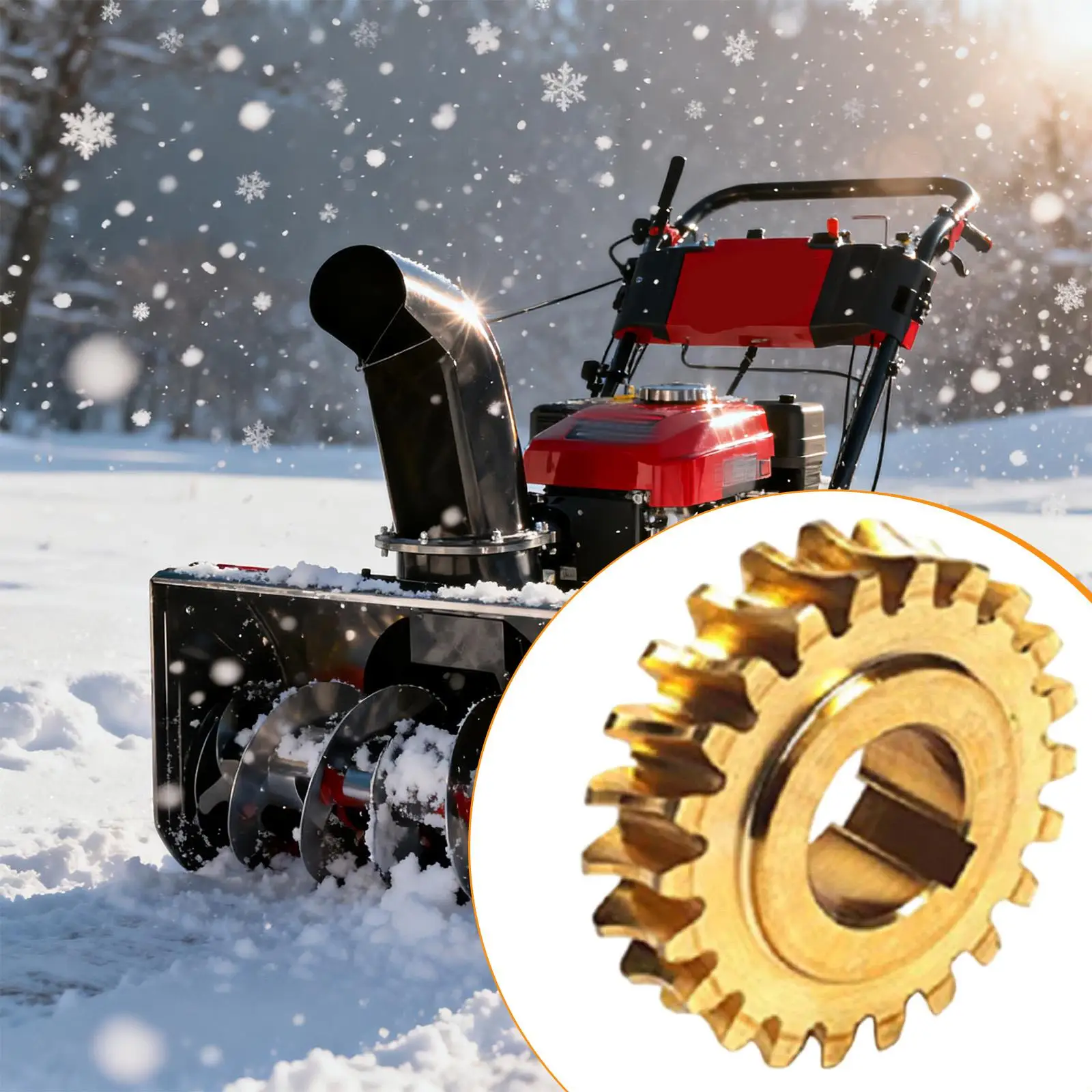 Snow Blower Worm Gear 51405 Repairing Metal Efficient Easily Install Easy to Use Snowblower Accessories Replaces Spare Parts
