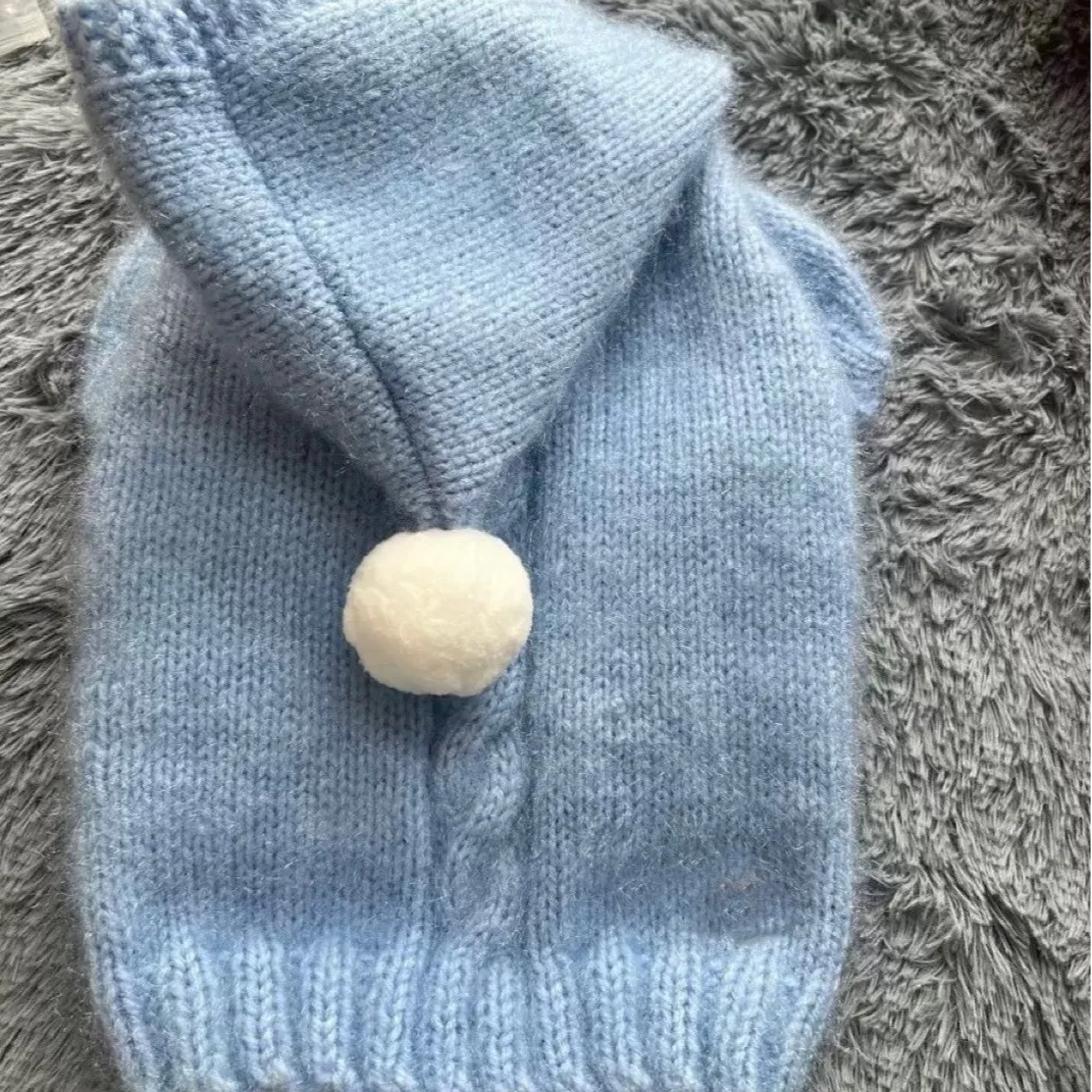 Suéter con capucha de peluche para gato y perro mini otoño e invierno