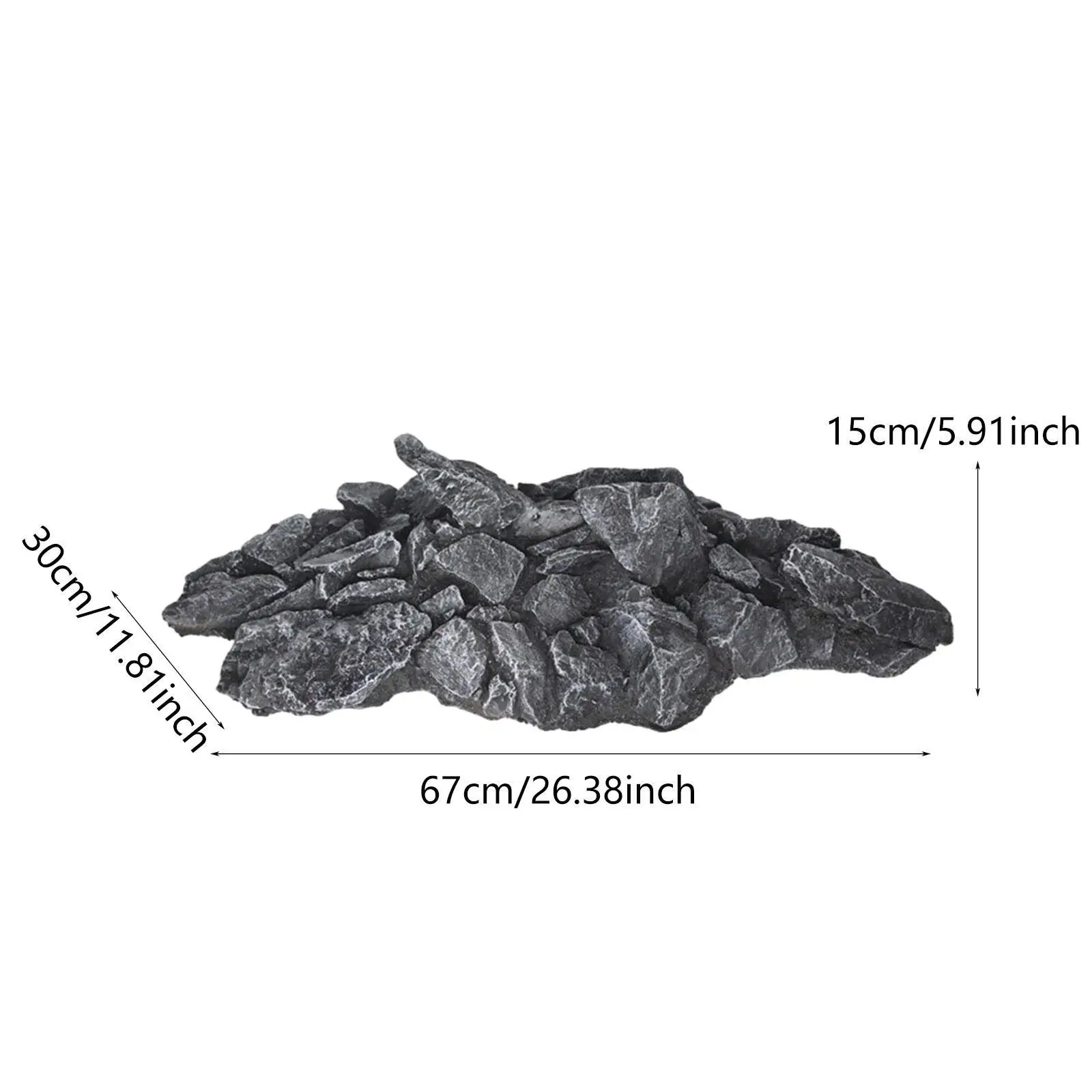 PU Material Artificial Rock Ornament Realistic Highly Simulation Decorative Lightweight for Terrariums Settings Multipurpose