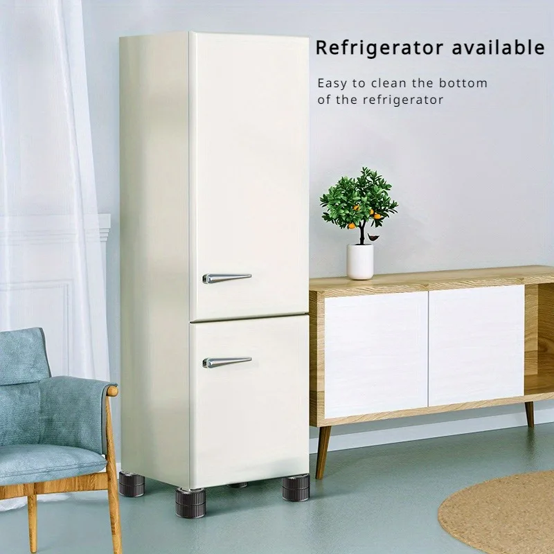 Almohadillas antivibración para pies, alfombrilla de goma antideslizante, amortiguadores silenciosos, soporte Universal para lavadora, refrigerador, muebles, 4 Uds. - imagen 2