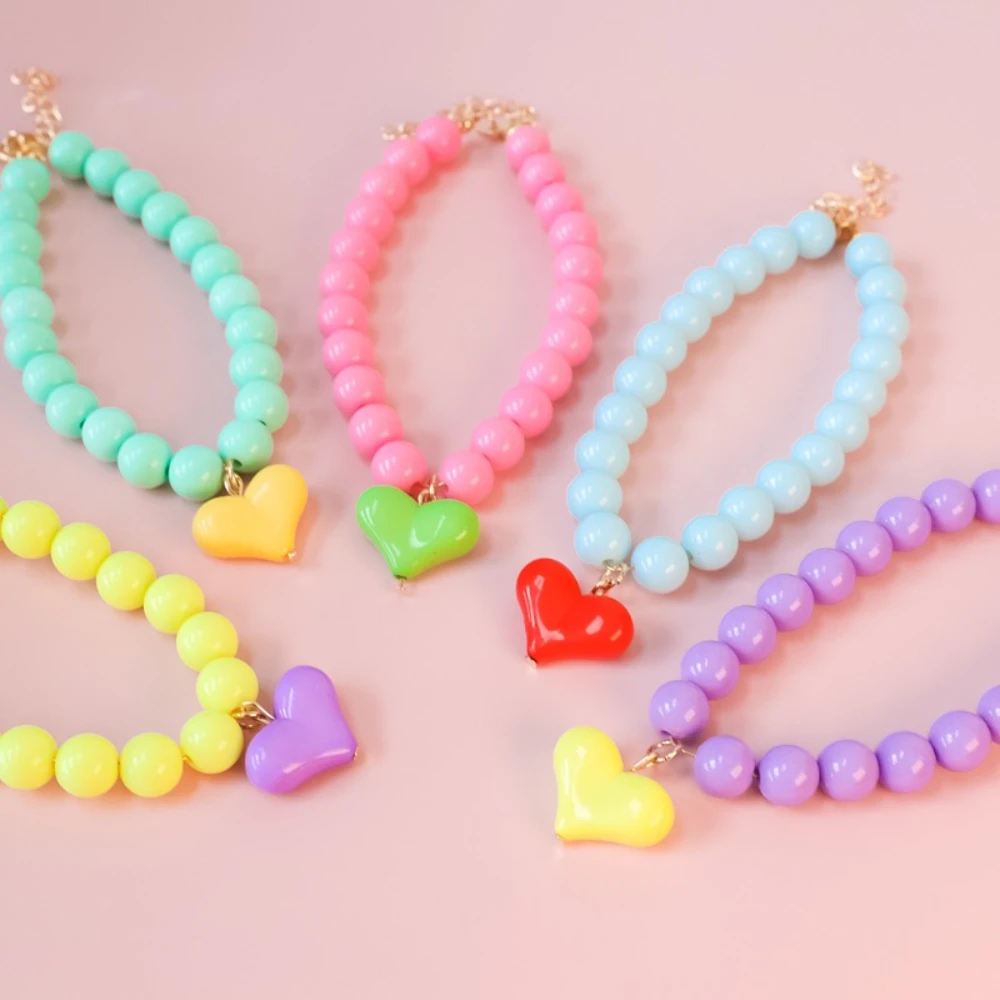 Collar silencioso macaron pastel con corazón para gatitos y cachorros - imagen 4