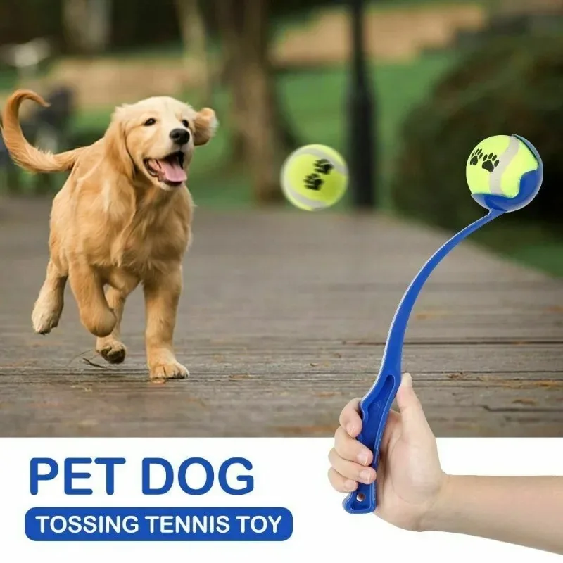 Palo de lanzamiento para mascotas, pelota de lanzamiento manual para perros, juguetes, poste lanzador de tenis para mascotas, actividades al aire libre, juguetes de entrenamiento para perros, suministros para mascotas - imagen 4