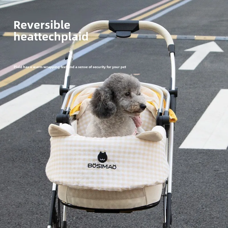 Almohadilla cálida para cochecito de mascotas en invierno, cojín de borde contra la suciedad, productos para mascotas, accesorios para viajes al aire libre, suave, cálido y cómodo - imagen 2