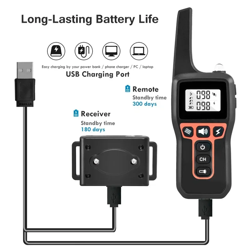 Collar de entrenamiento para perros 2 en 1 y Collar antiladridos automático, Collar de choque para perros con control remoto, Collar electrónico para perros pequeños, medianos y grandes - imagen 5