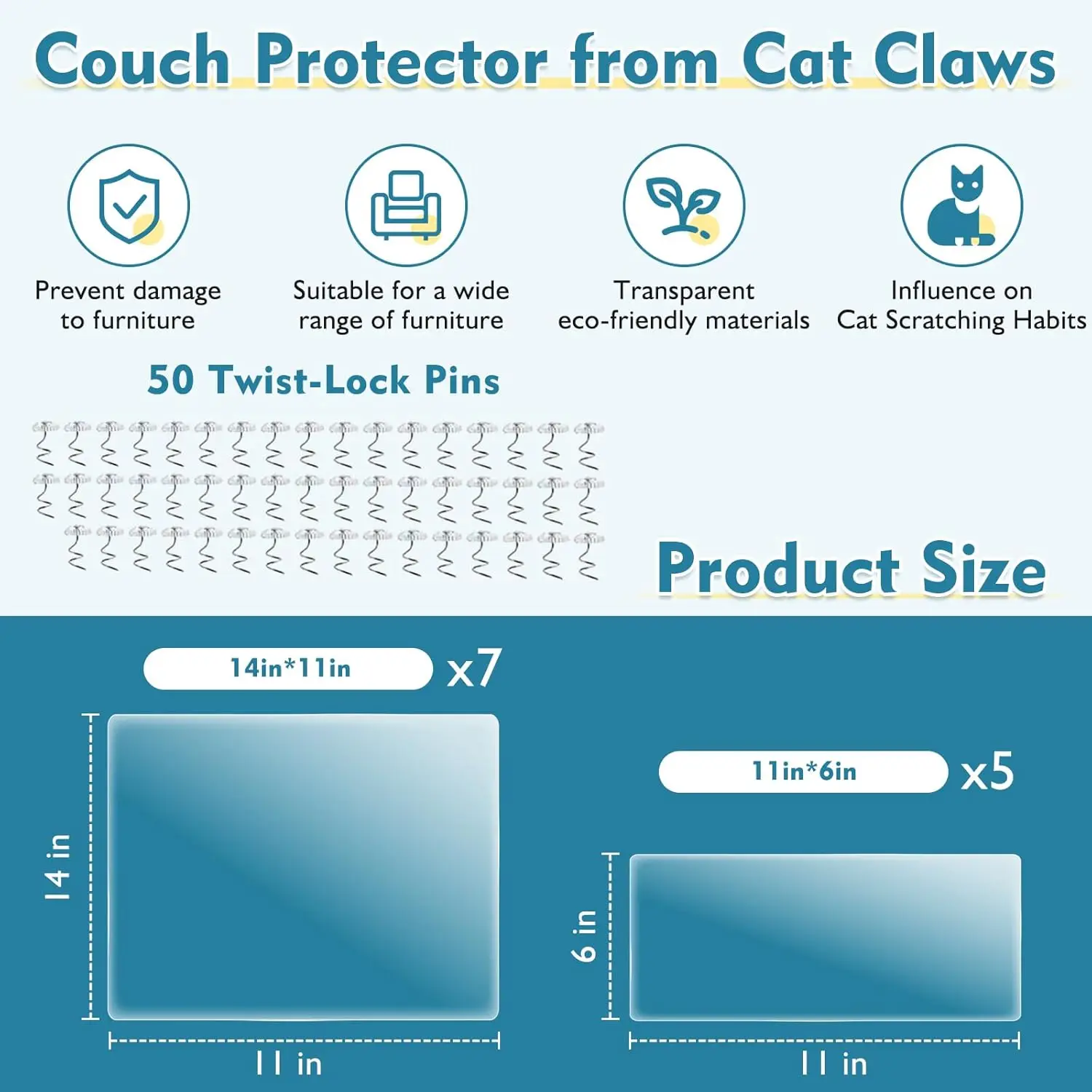 Kit antiarañazos para gatos y perros - rascador y protector de sofá - imagen 3