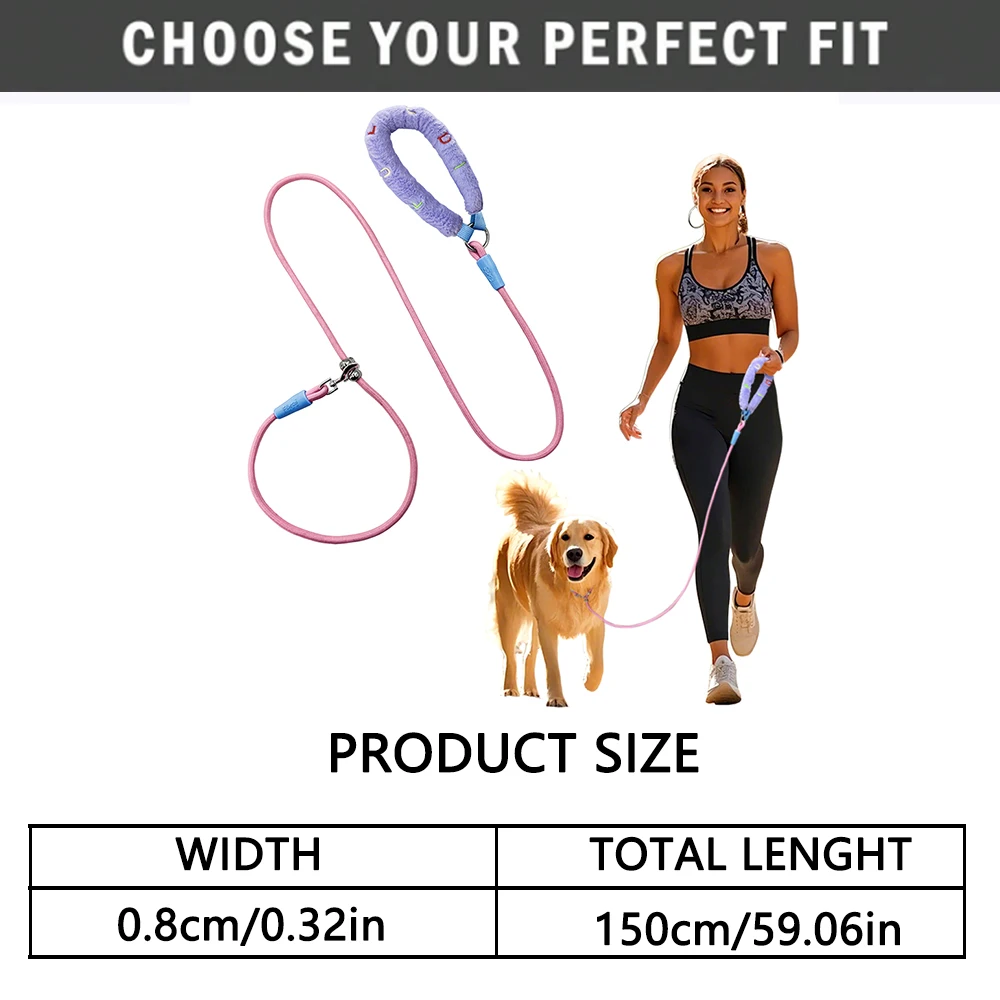 Correa para perro al aire libre colorida multifuncional del Día de San Valentín, correa para perro elegante con correa redonda y asa, cómoda y suave - imagen 2