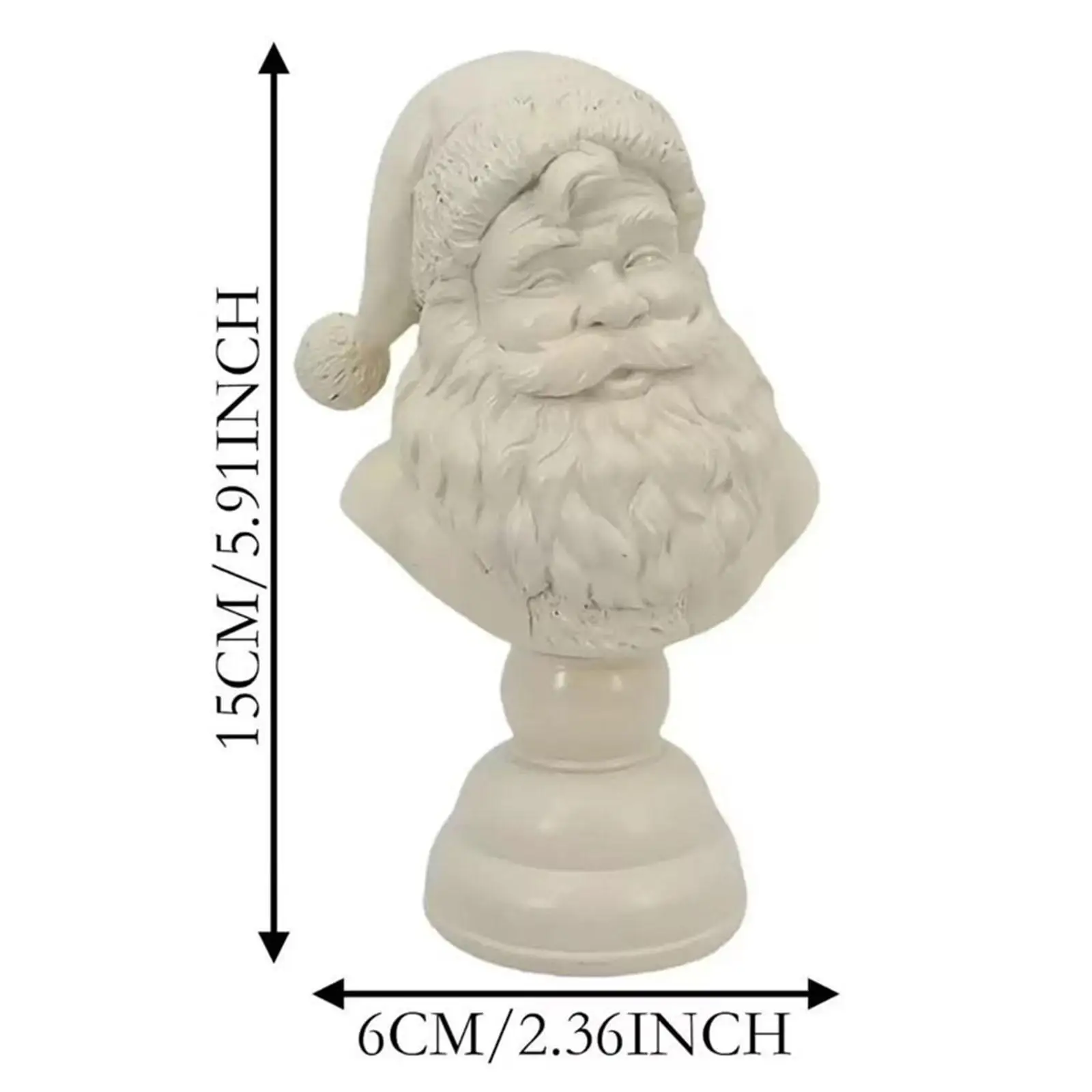 Santa Claus Half Body Statue Resin Sculpture Table Centerpieces Gift Crafts for