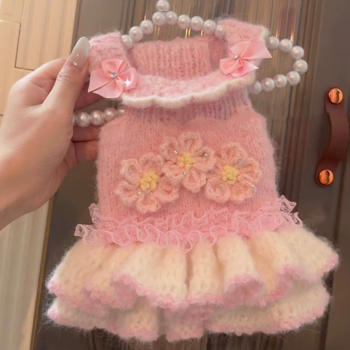 Jersey princesa de felpa para gatos y perros pequeños