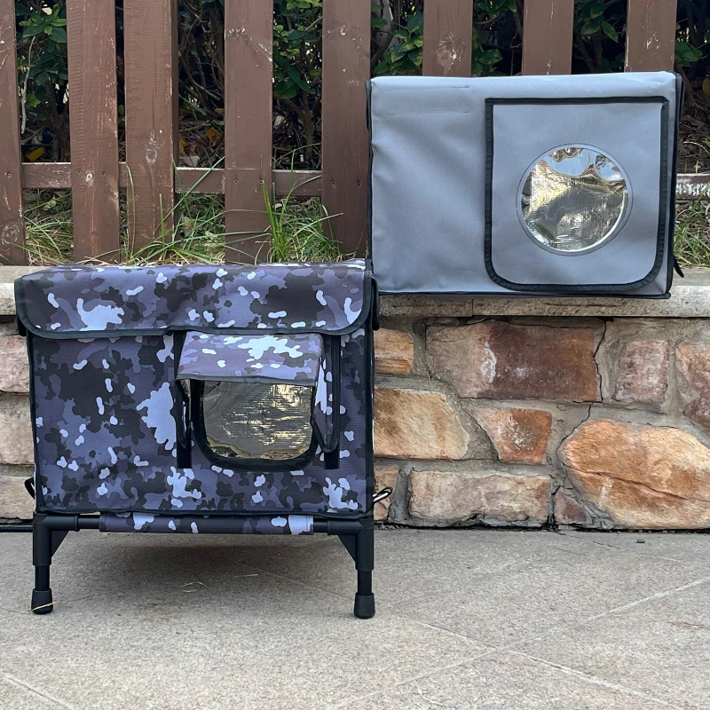 Casa para gatos al aire libre, camas cálidas y calentadas para gatos, a prueba de viento, a prueba de lluvia, casas para gatos, cachorros, gatitos, cama para mascotas para perros pequeños de invierno - imagen 3