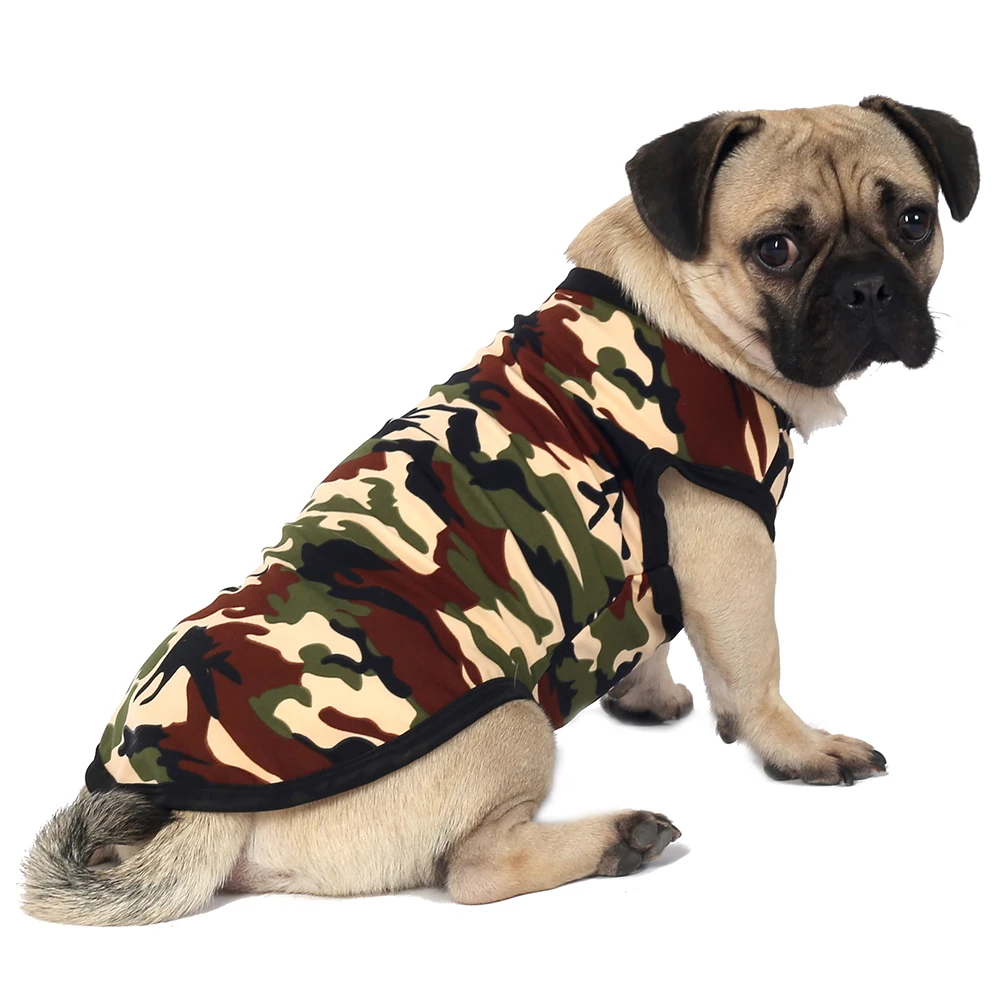 Chaleco con estampado de camuflaje para perros, camiseta para mascotas, ropa para mascotas para perros y gatos pequeños y medianos - imagen 5