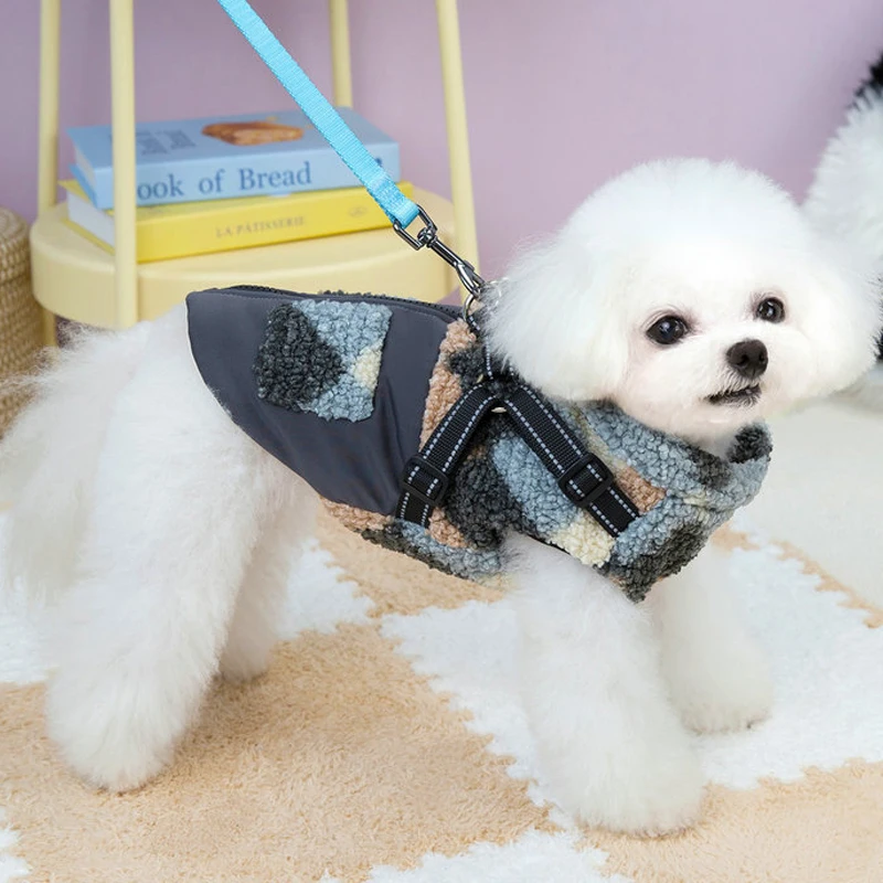 Chaqueta cálida de invierno para perros, ropa gruesa para mascotas para perros pequeños y medianos, abrigo de lana para cachorros, abrigo para Yorkie Chihuahua, accesorios para perros - imagen 5