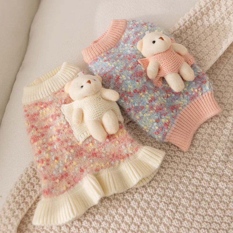 Suéter cálido para gatos y perros pequeños - Ropa de invierno estilo oso