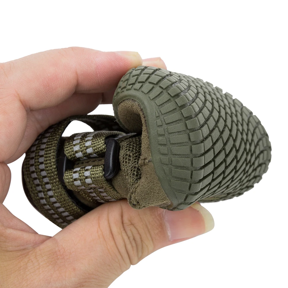 Winhyepet-zapatos cálidos para perros, botas impermeables antideslizantes para mascotas, para caminar, viajar, proteger los pies, zapatos para perros de alta calidad, 4 Uds. - imagen 4