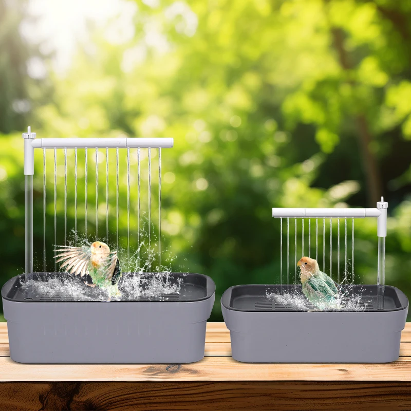 Bañera automática para loros, baño para pájaros, ducha de agua circulante, ducha de circulación para loros, bañera para mascotas, bañera para limpieza de aves - imagen 2
