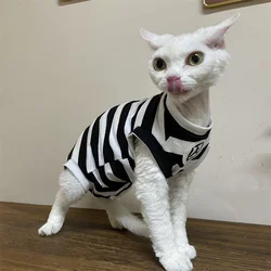 Camiseta de algodón para gato Sphynx y Devon Rex – verano