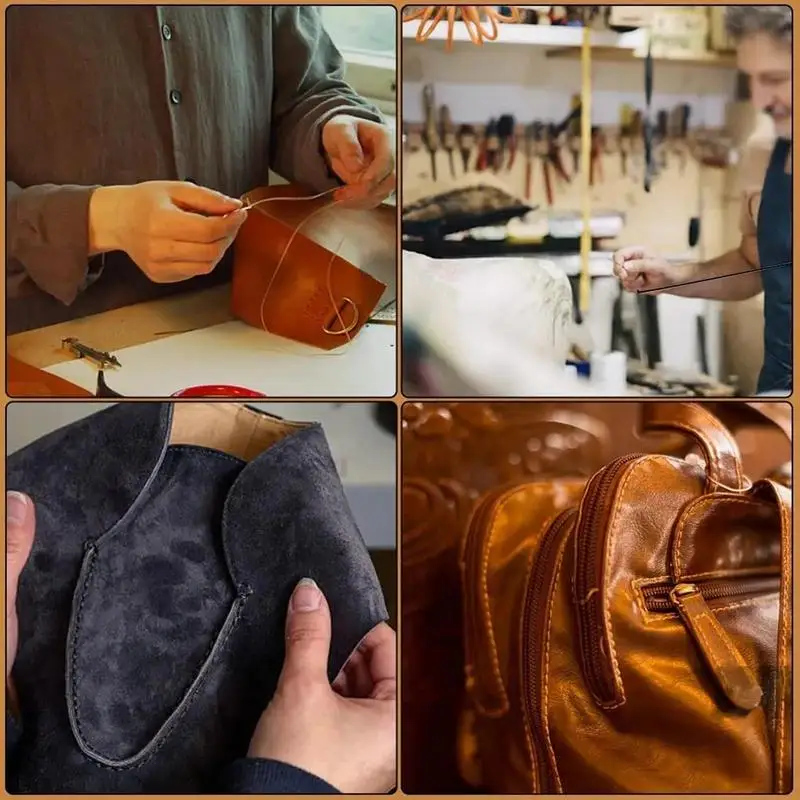 Kit de hilo de coser de nailon, juego de cono de hilo grueso con aguja para entusiastas de la costura, hilo de coser resistente para principiantes - imagen 5