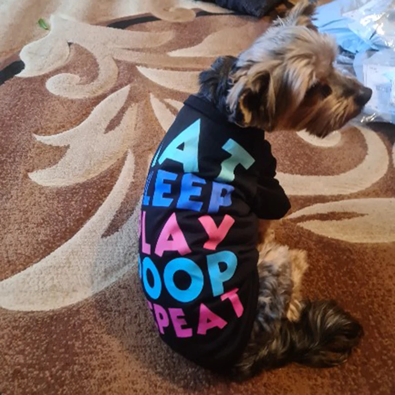 Camiseta barata de algodón para cachorros y perros pequeños, gran oferta, ropa estampada para mascotas, camisas para gatos Yorkshire Pomeranian Pug, ropa para cachorro - imagen 3