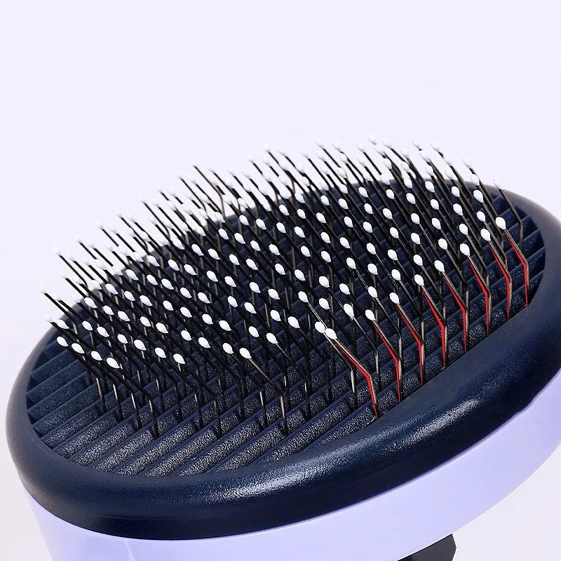 Peine para perros, cepillo autolimpiante para gatos, cepillo de ojal para perros, removedor de pelo para mascotas con un botón, cepillos de masaje para gatos, peines automáticos para perros - imagen 5