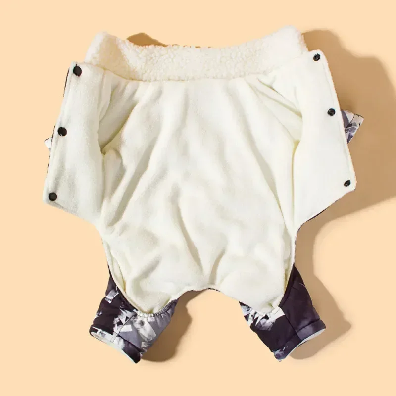 Ropa de invierno de algodón grueso para perros, estilo de cuatro patas para Bulldog Francés, Bichon, abrigo suave y cálido para perros pequeños a medianos - imagen 5