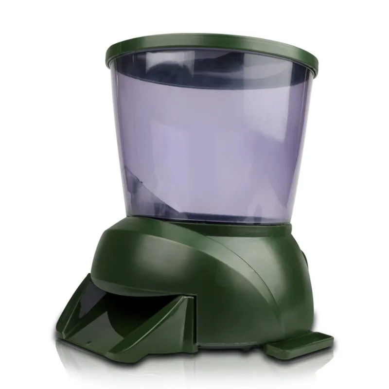 Alimentador automático de peces de gran capacidad, dispositivo de alimentación de peces automático con batería, cronometrado y cuantitativo