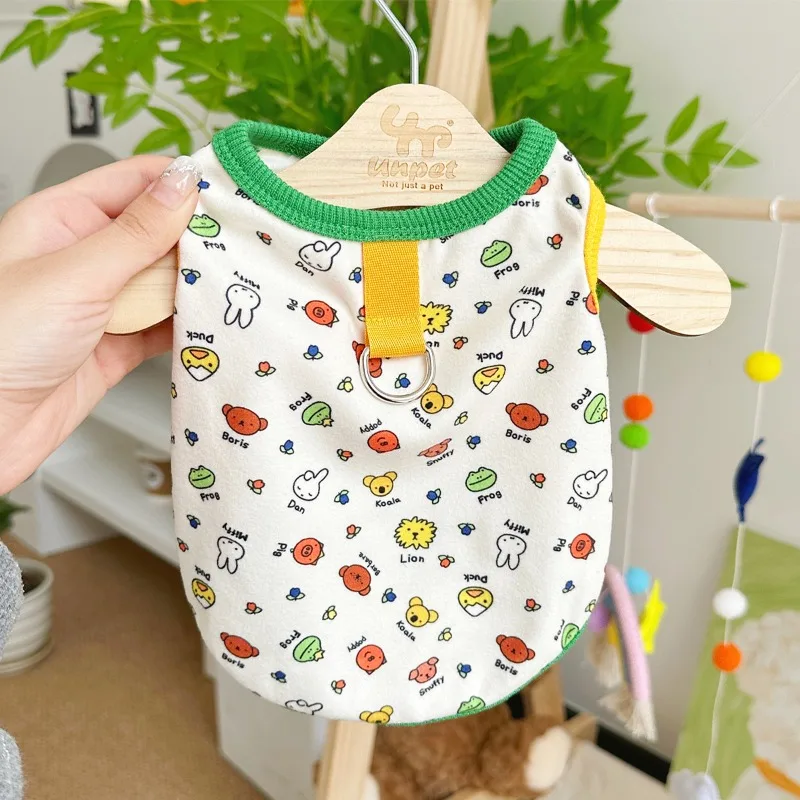 Ropa para mascotas Ins, oso de peluche, chaleco bonito, chaleco de colores, ropa de verano para cachorros, chaleco de oso para perros pequeños Schnauzer de peluche - imagen 2