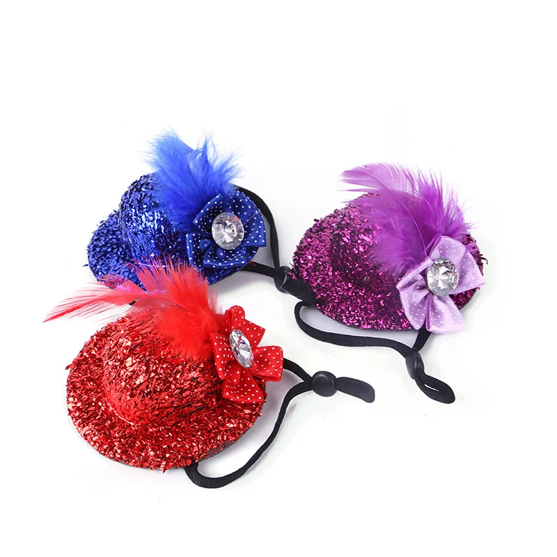 Sombrero para mascotas de 5/7 cm de diámetro para hámster, rata, conejillo de indias, bonitos sombreros ajustables para animales pequeños, accesorios para mascotas, gorros para disfraces de fiesta - imagen 5