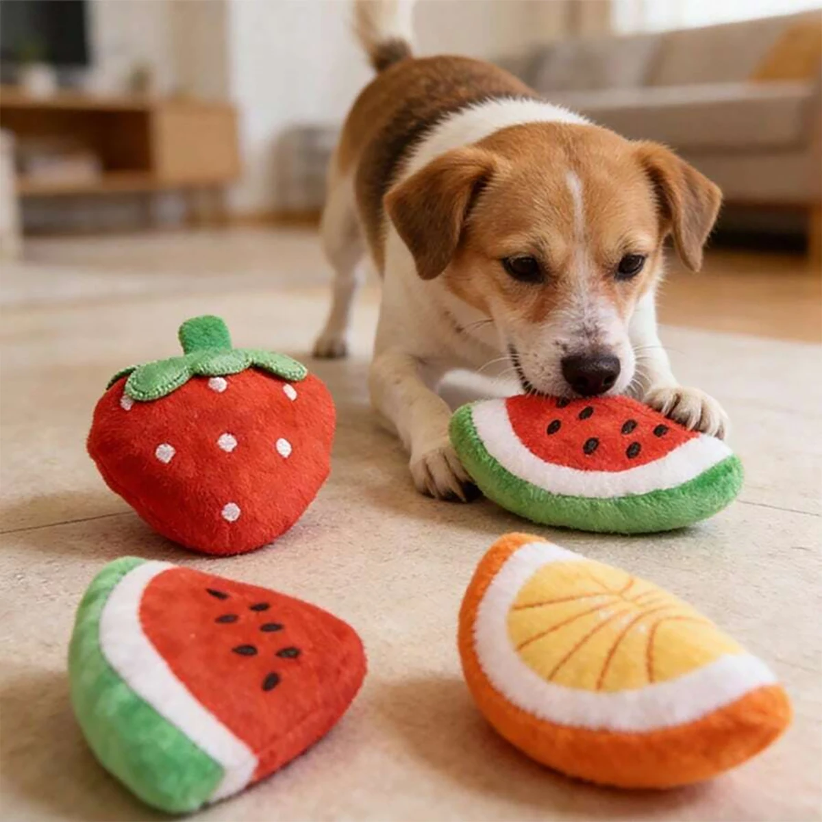 Juguetes de peluche con sonido para gatos y perros interactivos - imagen 2