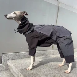Chaqueta impermeable para perros Whippet con franjas reflectantes