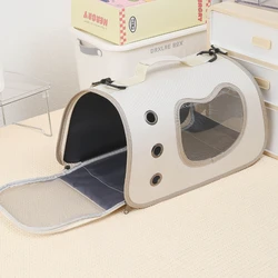 Transportín plegable para gatos y perros pequeños – Bolsa de transporte transpirable