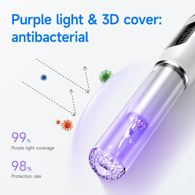 Cepillo dental eléctrico con LED para perros y gatos – Recargable USB - imagen 3