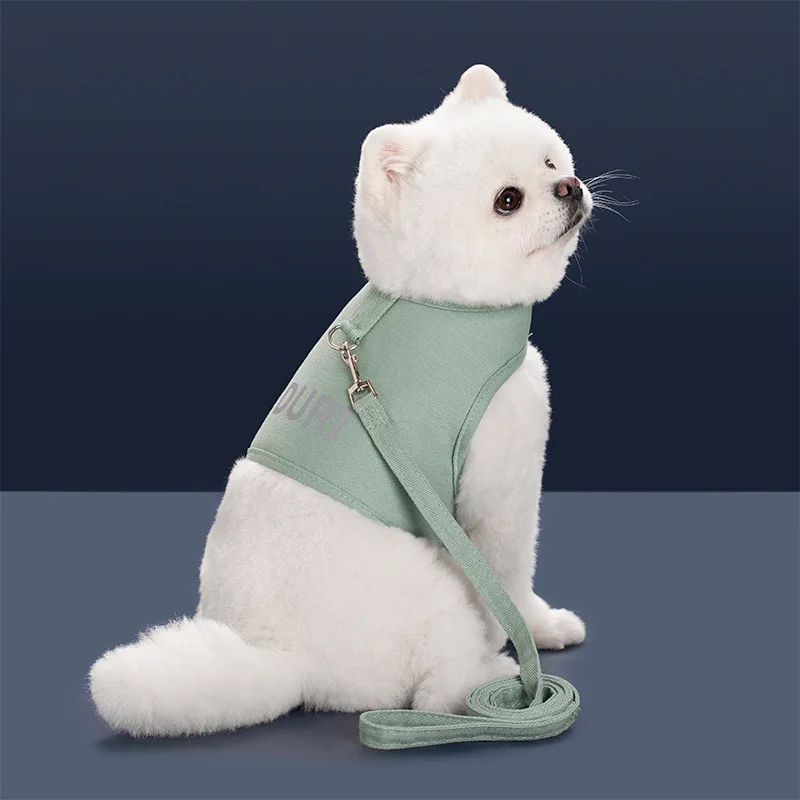 Conjunto de correa y arnés para cachorros, chaleco para perros pequeños y medianos, correa transpirable para el pecho para mascotas, Bulldog Francés, Chihuahua, caniche, suministros para mascotas - imagen 5